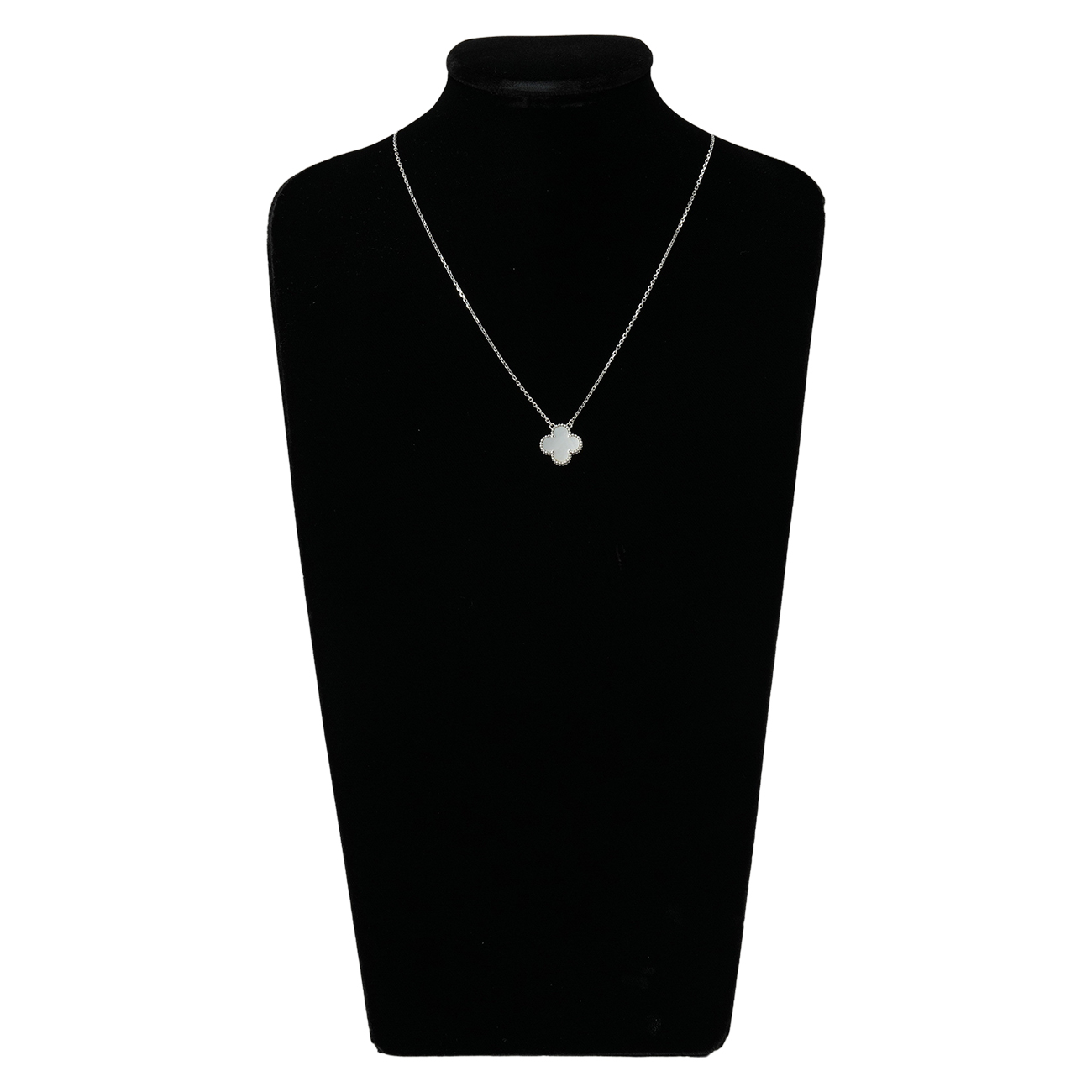 Van Cleef & Arpels(USED)반클리프앤아펠 빈티지 알함브라 네크리스 화이트골드 자개
